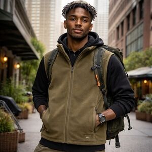 REI Polartec Fleece Vest Men’s Large Gorpcore Outdoor Hiking Trail Classic